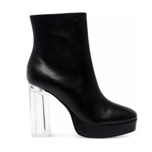 WILD PAIR Womens NEW Black Platform Charlee Zip-Up Boots / Size 8 M